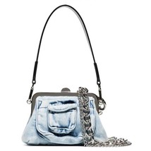 NIGEDU unique design women  Bag Denim small handbags Quality Jeans femal... - £156.19 GBP