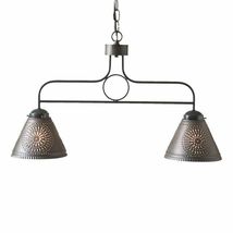Island Light with chisel in Kettle Black Tin - Double Light image 2