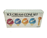 VINTAGE 1986 ITEMAKERS PASTEL ICE CREAM CONE DISHES / BOWL SET PLASTIC W... - £36.48 GBP