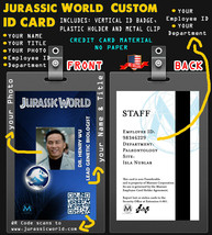 Jurassic World  Customizable with: PICTURE, NAME &amp; TITLE Prop ID Badge - £29.93 GBP
