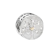 NEW Pandora charm TREE of HEARTS silver enamel necklaces bracelets AUTHE... - $51.48