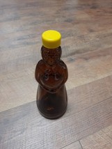 VTG Mrs. Butterworth&#39;s 8.5&quot; 12oz Amber Brown Glass Syrup Bottle Cap MINT - £6.55 GBP