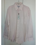 MODENA MEN&#39;S PALE PINK COTTON/POLYESTER LS DRESS SHIRT-NWT-NICE - $522.87 MXN