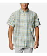 Columbia Men&#39;s Rapid Rivers II Short Sleeve Shirt in Yellow Gingham Mult... - $26.97