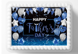 Father&#39;s Day Best Dad Party Edible Image Edible Cake Topper Frosting Sheet Decal - £11.37 GBP+
