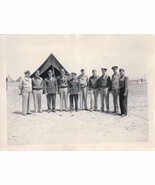 Vintage Military Men Possessing In Front Of Tent WWII 1940s - $9.47 CAD