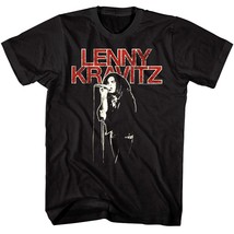 Lenny Kravitz Singing Men&#39;s T Shirt Mic Rock Legend Guitarist Star - £22.41 GBP+