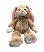 Build a Bear Cinnamon Pink Ear 15&quot; Easter Rabbit Plush Brown Tan Swirl P... - £11.71 GBP