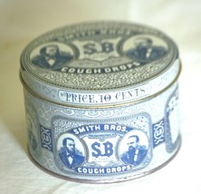 Bristol Ware Tin Can S.B. Smith Bros. Cough Drops Empty - €11,07 EUR