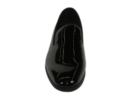 Men Santino Luciano Formal Shoes Patent Leather Shiny Slip on Loafer C350 Black image 2