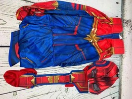 Girls Hero Costume Suit Medium Blue Red - £18.67 GBP