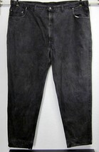 Levi&#39;s Vintage Men&#39;s 545 Loose Fit Big &amp; Tall Black Jeans W52 L34 100% Cotton - £18.45 GBP