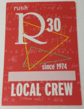 Rush R30 Since 1974 Local Crew Pass Card Unused - £8.18 GBP