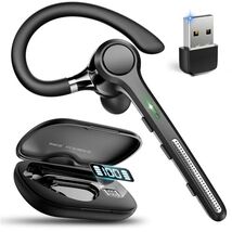 Ngsod Bluetooth Headset V5.4, Bluetooth Earpiece with 500mAh Charging Case, 50H  - $39.79