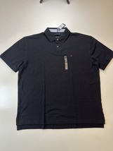 2XL  Tommy Hilfiger Men&#39;s  Regular Fit Solid Short Sleeve Black Polo Shirt - £19.53 GBP