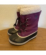 Sorel Womens Size 3 Purple Snow Boots Faux Fur - £24.64 GBP