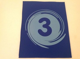 Neoprene Sewing Patch Number 3 Swirl Royal Blue Rectangle 8&quot; x 6&quot; Soft - £9.33 GBP