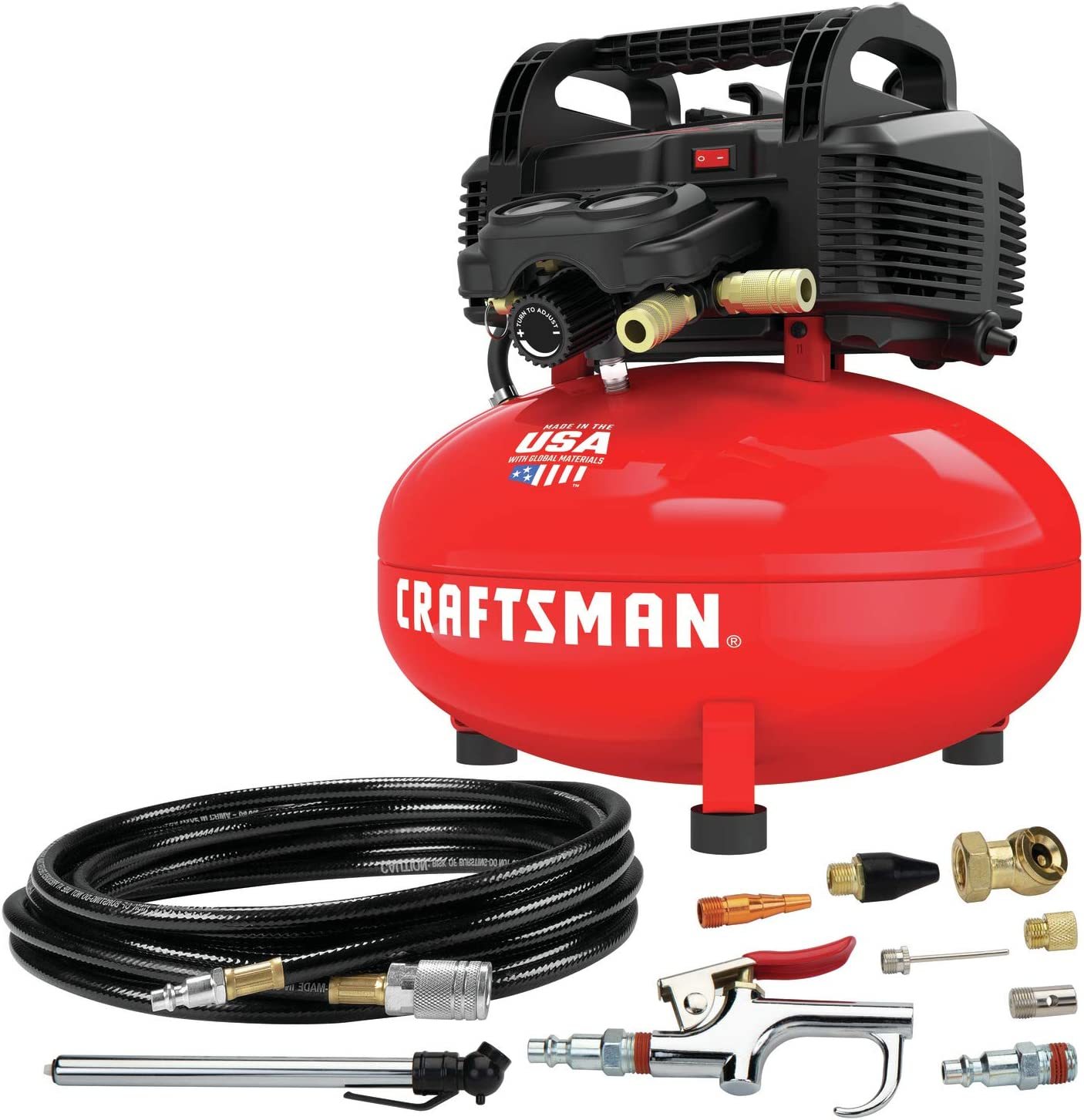 CRAFTSMAN Air Compressor, 6 Gallon, Pancake, Oil-Free with 13 Piece, CMEC6150K - $219.99