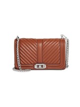 Rebecca Minkoff chevron quilted jumbo love crosbody small in Dark Luggage - - $235.62