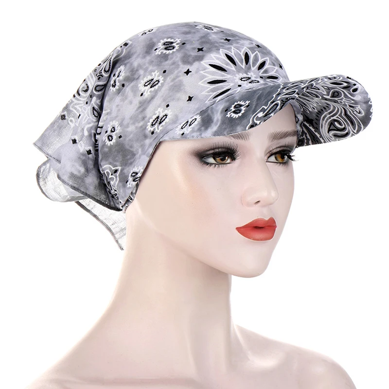 Women Men Bandana Print Hedging Hat Sunscreen Turban Summer Outdoor Headscarf - £6.35 GBP