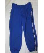 Boys sz 24-26 Teamwork baseball softball pants blue white black piping - £4.65 GBP