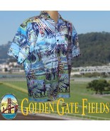 Replica Wear World Golden Gate Fields California Horse Racing Aloha Shir... - £35.03 GBP