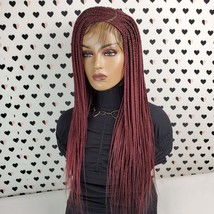 Cornrow Fulani Feedin Braided Box Braids Lace Front Wigs For Black Women... - $150.00