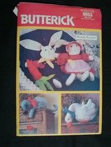 Sewing Pattern Butterick 6653 Country Animals Craft Wendy Everett Design Vintage - $10.00