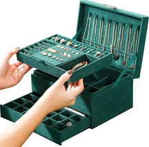 Jewelry Organizer Box For Women Girls,Prottylife Jewelry Box 3-Tier, Rings - £30.59 GBP