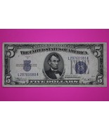 1934 B $5 Five Dollars Silver Certificate Guaranteed Authentic Genuine B... - $109.99