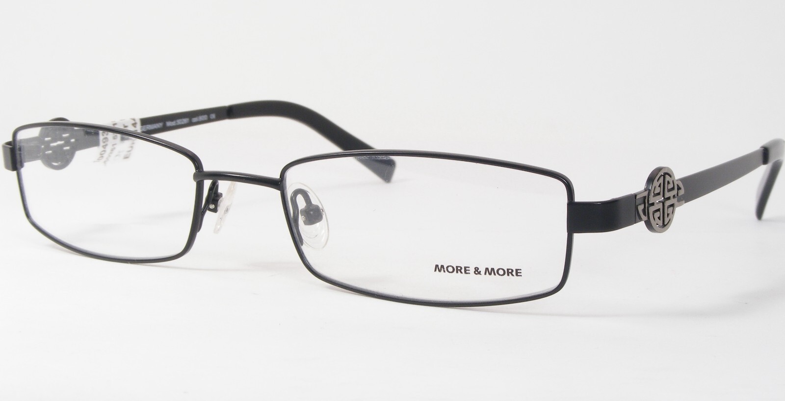 MORE &amp; MORE 50261 600 Negro/Plateado-Gris Único Gafas 52-18-135mm Alemania - $46.53
