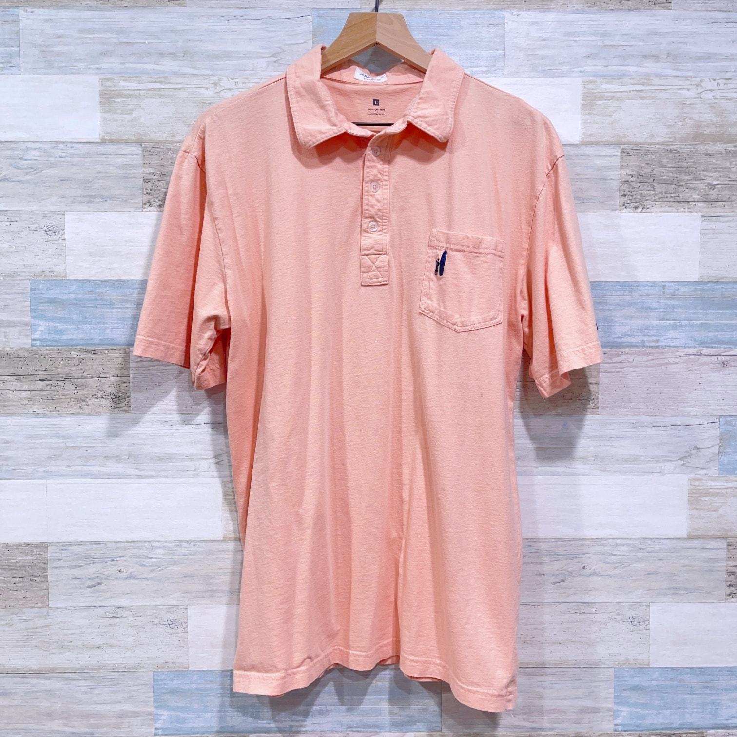 Primary image for Johnnie O The Original Polo Shirt Light Coral Cotton Golf Casual Mens Large