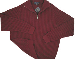 NEW! $210 Bobby Jones 1/2 Zip Cardigan Sweater!  L   Burgundy  *Runs Large* - $109.99