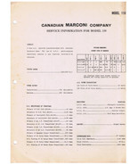 Canadian Marconi Radio Service Instructions Model 110 - $2.96