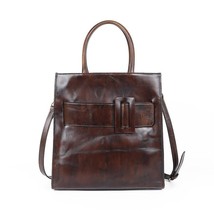 MOTAORA  Women Shoulder Bag Vintage Leather Top-handle Bag Female 2022 New Handm - £110.92 GBP