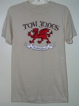 Tom Jones Concert Tour T Shirt The Welsh Wizard Vintage 1970&#39;s Single St... - £129.75 GBP