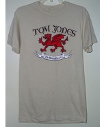 Tom Jones Concert Tour T Shirt The Welsh Wizard Vintage 1970&#39;s Single St... - €144,14 EUR