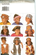 Butterick 3788 340 Boys Girls HATS Headbands Scarf Vest Tie pattern VTG UNCUT FF - £14.85 GBP