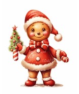 Christmas Gingerbread Man Clip Art- 10 High Quality JPGs/ Digital Print/... - £1.29 GBP