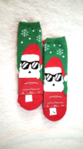 Wondershop Kid&#39;s Super Soft Holiday Crew Santa Print Socks (M/L Sizes 2-5) 2pk/2 - £4.70 GBP