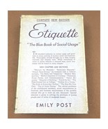 Emily Post&#39;s Etiquette: The Blue Book of Social Usage 1940 New Edition 1... - $23.75