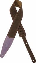 Levy&#39;s - MSTT317WH-SLA - 2 1/2 in. Suede Leather Guitar Strap - Slate - £54.88 GBP