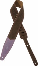 Levy&#39;s - MSTT317WH-SLA - 2 1/2 in. Suede Leather Guitar Strap - Slate - £55.26 GBP