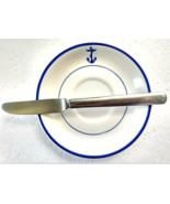 Vintage US Navy Officers Mess Fouled Anchor Shenango Saucer &amp; USN Knife - £19.79 GBP