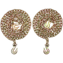 VEVOR G80 Transport Binder Chain 5/16"x10.3' 2-Pack 4900lbs Clevis Grab ... - $38.99