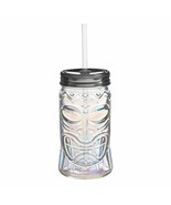 Tiki Shapped Sipper Lidded Tumbler w/ Straw Iridescent Rainbow 16.5 oz G... - €19,53 EUR