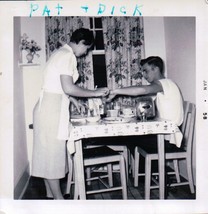 Vintage Pat And Dick Having Breakfast 1958 - $5.99