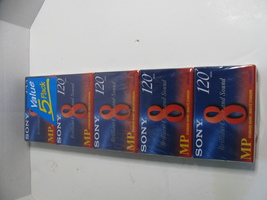 Sony Video 8 MP Tape 5 Pack 120 Minutes Factory Sealed P6-120MPD, Video8... - £23.62 GBP