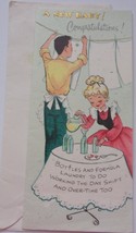 Vintage American Greeting A New Baby Greeting Card Unused With Envelope - £4.67 GBP