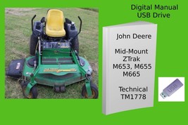 John Deere Mid-Mount ZTrak M653  M655  M665 Technical Manual See Descrip... - £18.67 GBP